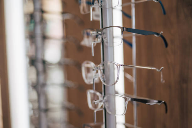 istock Image of a glasses showcase in a modern optic shop 2026160493