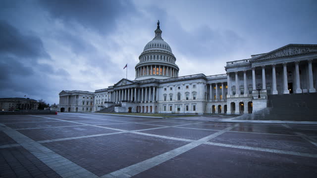 Moody dawn at the US Capitol