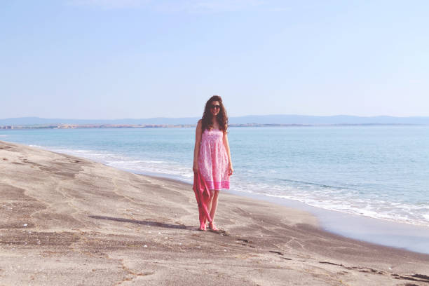 Traveler  woman looking the  sea in Bulgaria