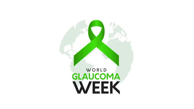 World Glaucoma Week in March, card, poster, background. 4k