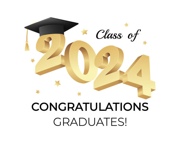 istock Class of 2024. Congratulations graduates gold graduation concept with 3d text vector illustration 2026294646