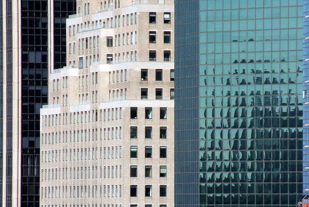 Modern glass and steel buildings in Manhattan, New York City, USA