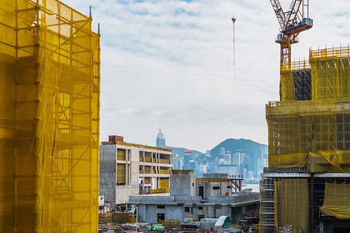 Construction Site in West Kowloon Cultural District, Hong Kong
