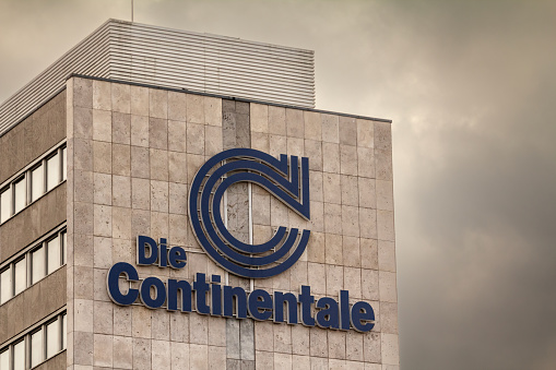 Picture of a sign with the logo of Die Continentale Krankenversicherung on their main office for Dortmund, Germany. Continentale health insurance a. G. was founded in January 1926 by followers of naturopathy and is the parent company of the Continentale Versicherungsverbund . Continentale health insurance is managed in the legal form of a mutual insurance association . The company's headquarters have been in Dortmund since it was founded . Continentale offers insurance protection for private customers as well as small and medium-sized companies . These include supplementary insurance for members of statutory health insurance as well as private full insurance .