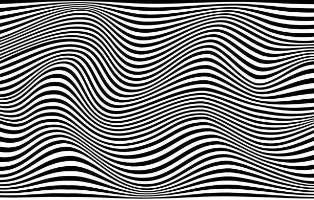 Vector illustration of Modern abstract wavy stripes background