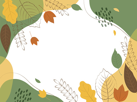 Autumn leaf stylish frame