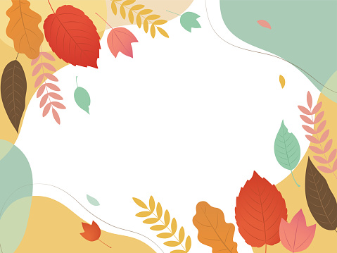 Autumn leaf stylish frame
