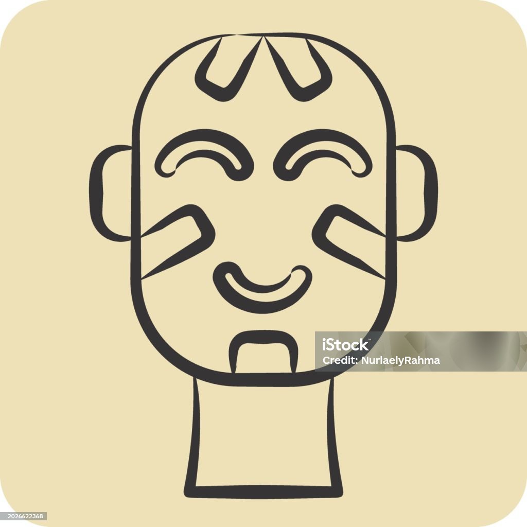 Icon Massai. related to Kenya symbol. hand drawn style. simple design editable. simple illustration Africa stock vector Icon Massai. related to Kenya symbol. hand drawn style. simple design editable. simple illustration Africa stock vector