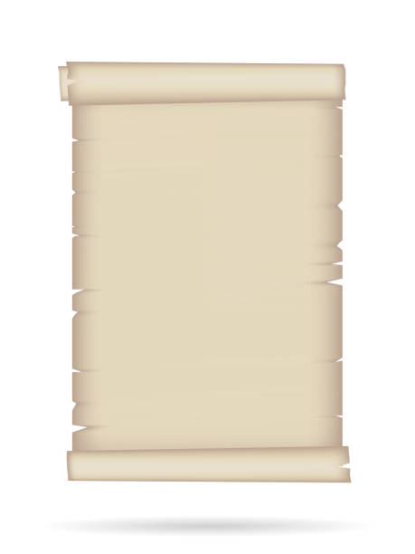 Papyrus scroll. parchment paper with old texture. manuscript vector Papyrus scroll. parchment paper with old texture. manuscript vector torah stock illustrations