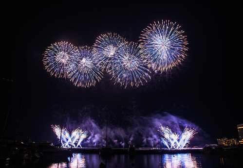Fireworks at the Atami Maritime Fireworks Festival held in Atami, Japan