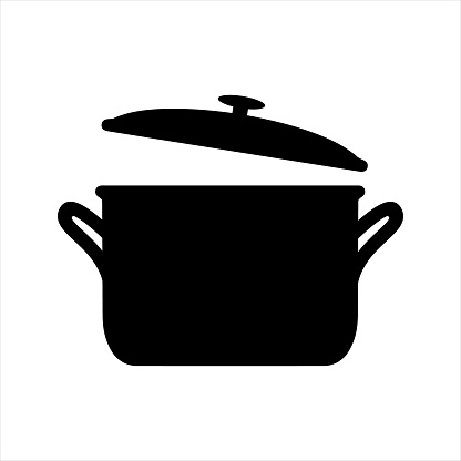 Pot icon. Cooking pan icon