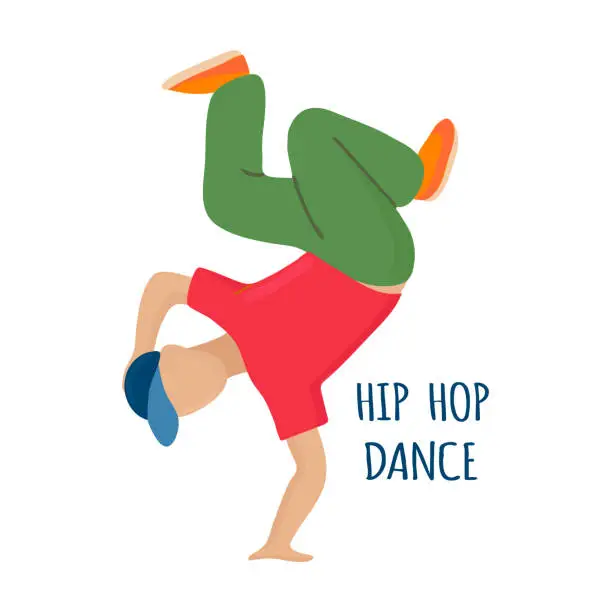 Vector illustration of Hip hop dance day icon clipart avatar logotype isolated vector illustration
