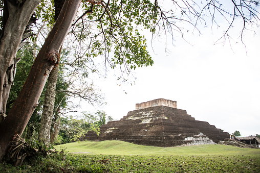 distant view of pyramids in Tajin Mexico