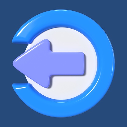 This is a Logout 3D Render Illustration Icon. High-resolution JPG file isolated on a blue background.