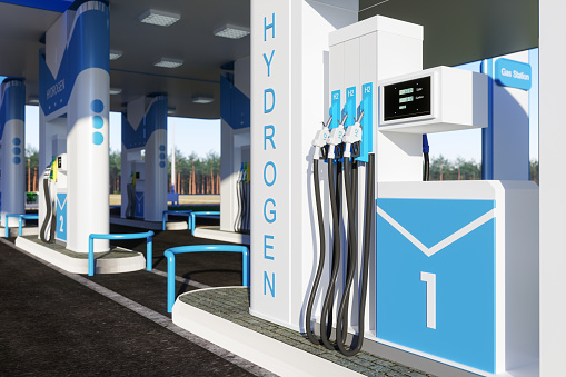 Hydrogen Refuelling Station. Environmentally Friendly Alternative Energy Concept