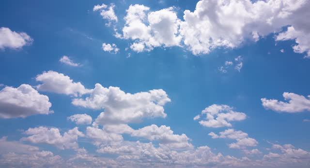 Beautiful Scene of blue sky cloud Timelapse