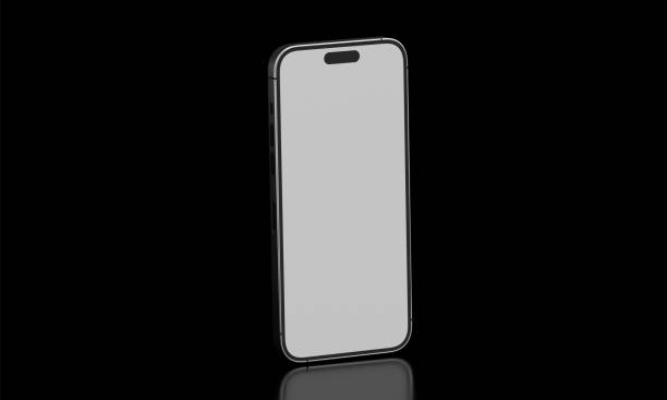 istock smartphone mockup white screen. mobile phone vector Isolated on black Background. device UI UX mockup. phone different angles views. Vector illustration 2026964080