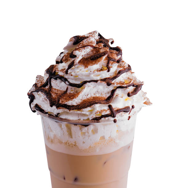 istock takeaway glass with delicious milk shake on white background 2027011333