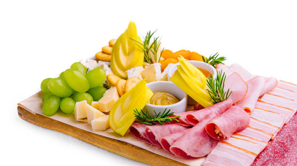 istock Assorted Sliced Sausages with Cheeses and Grapes - Wine Appetizer 2027011338