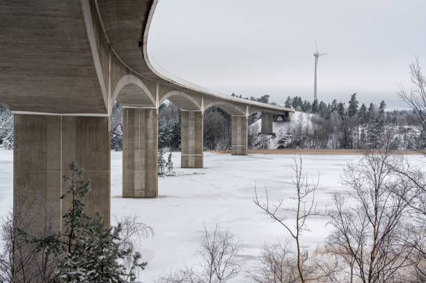 istock 540 meter long beam bridge a cold winter day 2027036432