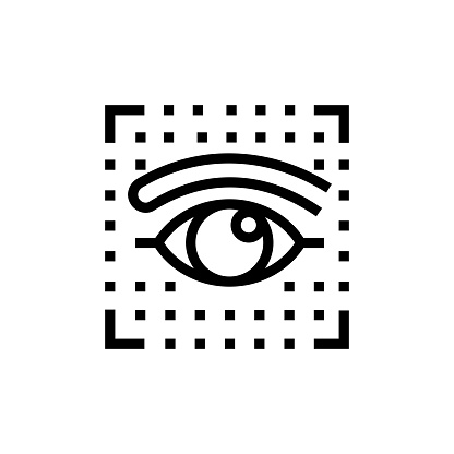 Eye Scanner Line Icon