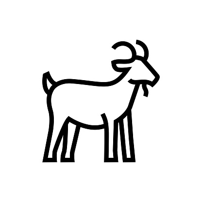 Goat Farming Animal Line Icon