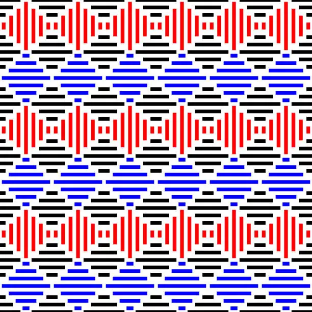 Vector illustration of Colorful checkered stripes seamless pattern background vector design.