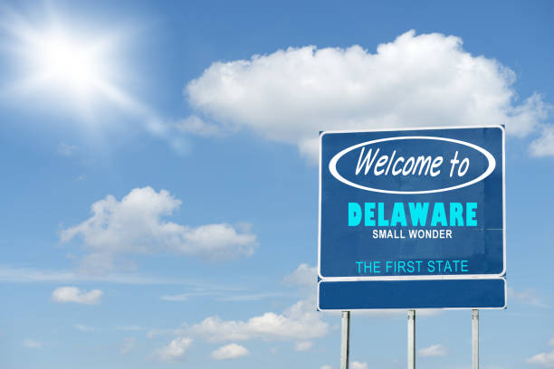 istock Delaware  welcome road sign 2027150470