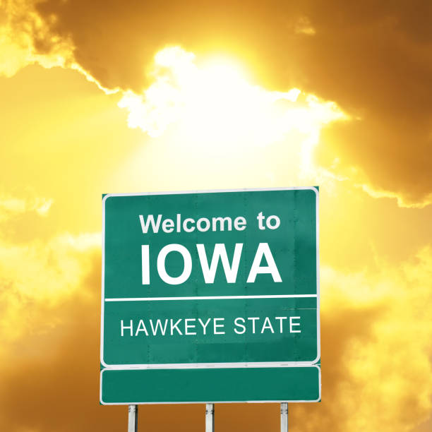 istock Iowa  welcome road sign 2027151228