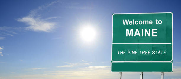 istock Maine  welcome road sign 2027151754