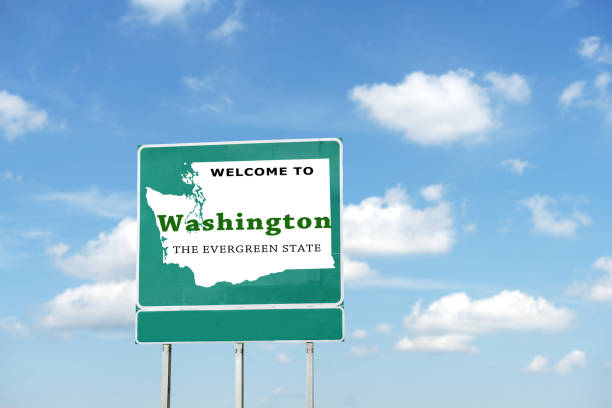 istock Washington State welcome road sign 2027155648