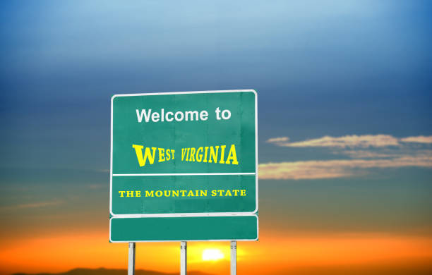 West Virginia welcome road sign