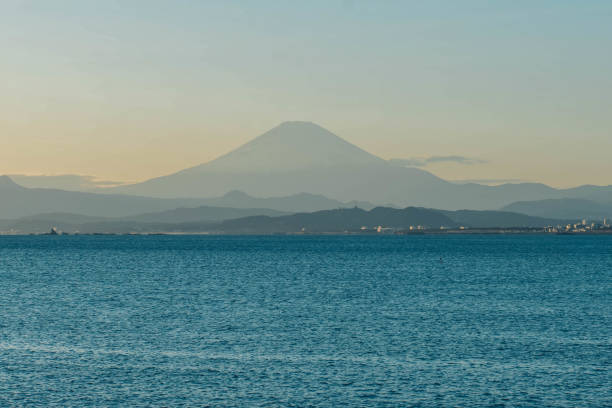 istock Mount Fujiyama over a sea at sunset. Japan. 2027162199
