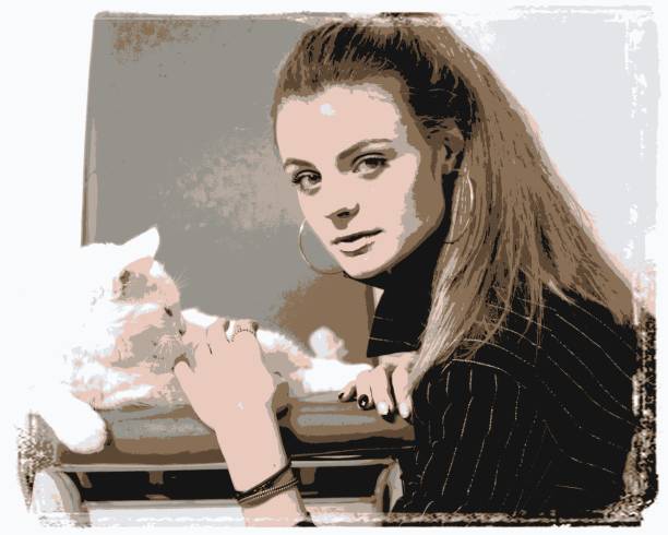 Monochrome portraits of a fascinating woman as an actress