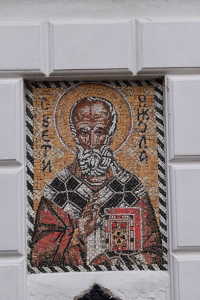 istock Intricate mosaic design in serene monastery setting 2027173273