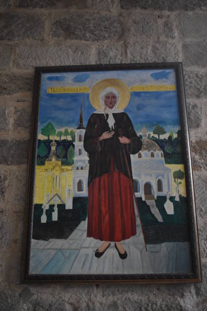 istock Iconic painting in Serbian monastery 2027173800