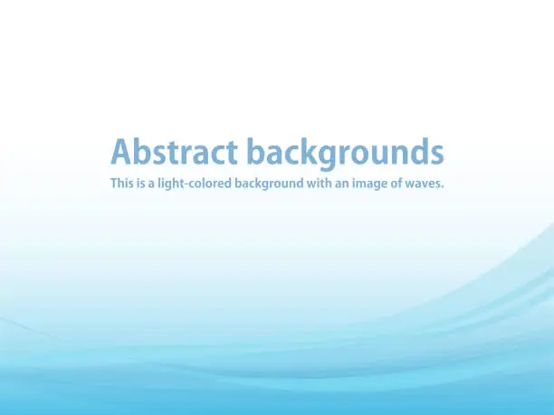 Vector illustration of Abstract background material of gently flowing waves_light blue