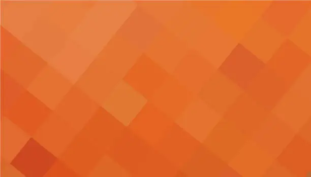 Vector illustration of Gradient orange background. Geometric texture of orange squares. The substrate for branding, calendar, post, wallpaper, poster, banner, cover. A place for your design or text. Vector illustration