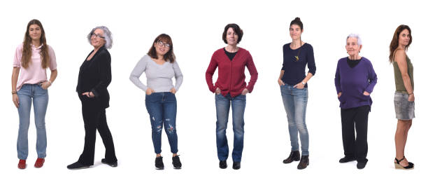 istock women with their hands in their pockets on white background 2027235647