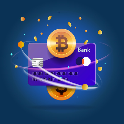 Digital cryptocurrency block chain market Bitcoin, Ethereum token coin symbol, online network digital money currency technology computer encryption, vector illustration