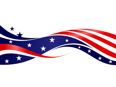 abstract stylish american flag design. ai eps10