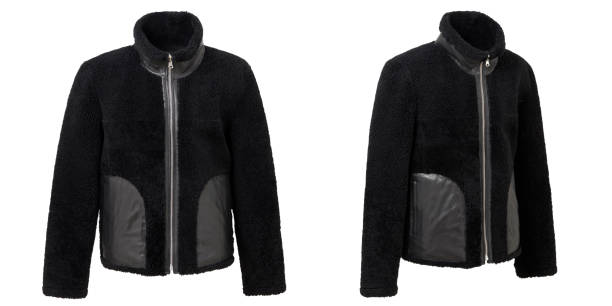 istock Black Men's Coat On White Background 2027263813