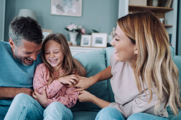 istock Happy family having fun at home. 2027279455