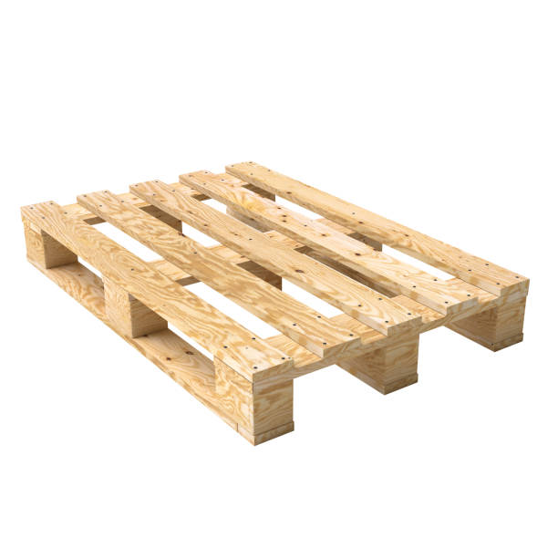 istock Wooden pallet isolated on white background 2027289969