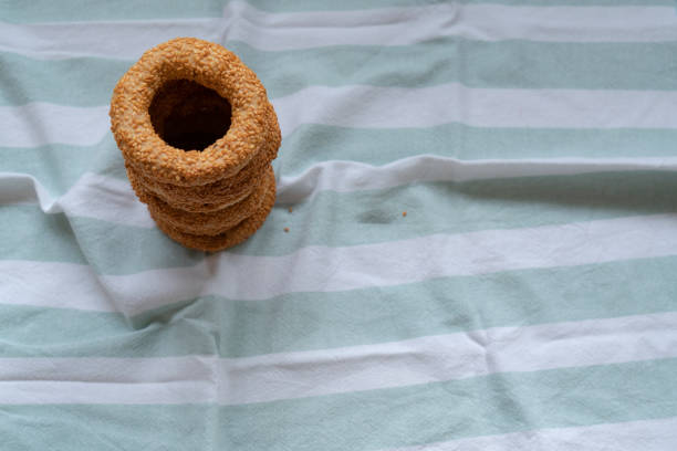 Bread sticks on white background