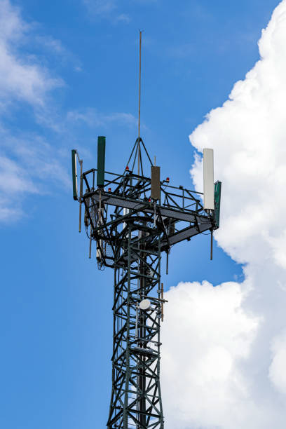 istock Telecommunications tower with the sky in the background 2027322232