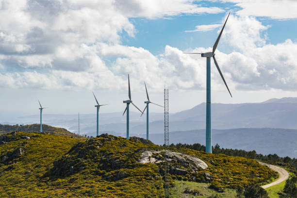 istock Wind farm on a Galician mountain. Renewable energy 2027343265