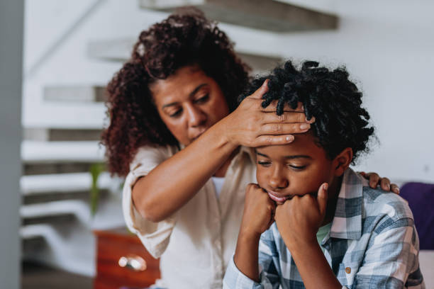 istock Mother and son with fever 2027418445
