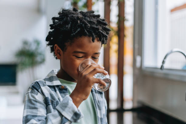 istock Portrait child boy drinking water at home 2027420526