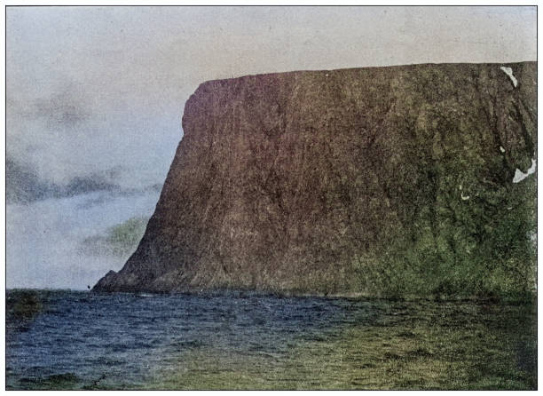 istock Antique photo of World's landmarks (circa 1894): North Cape, Norway 2027451289